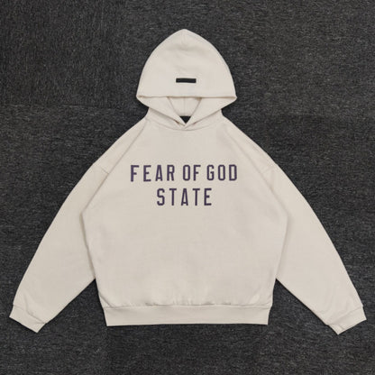 Fear Of God Essentials Fleece Shell White Hoodie