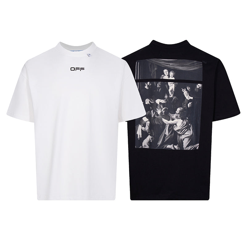 Off-White Spring/Summer 2020 Caravaggio Square Back Logo Print Short-Sleeve T-Shirt