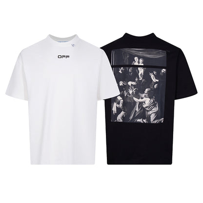 Off-White Spring/Summer 2020 Caravaggio Square Back Logo Print Short-Sleeve T-Shirt