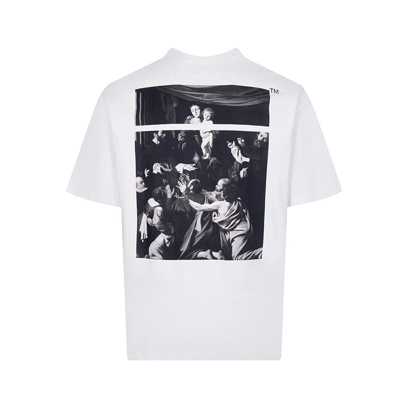 Off-White Spring/Summer 2020 Caravaggio Square Back Logo Print Short-Sleeve T-Shirt