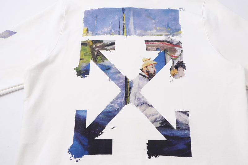 OFF-WHITE Edouard Manet Floating Studio Arrows Zip Up Hoodie