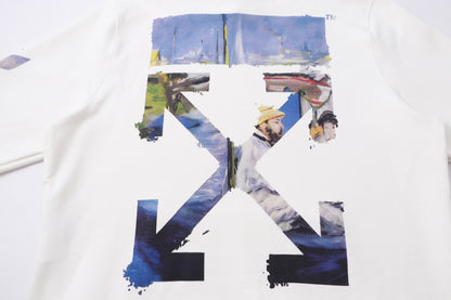 OFF-WHITE Edouard Manet Floating Studio Arrows Zip Up Hoodie