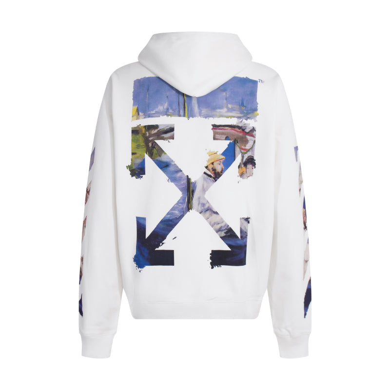 OFF-WHITE Edouard Manet Floating Studio Arrows Zip Up Hoodie