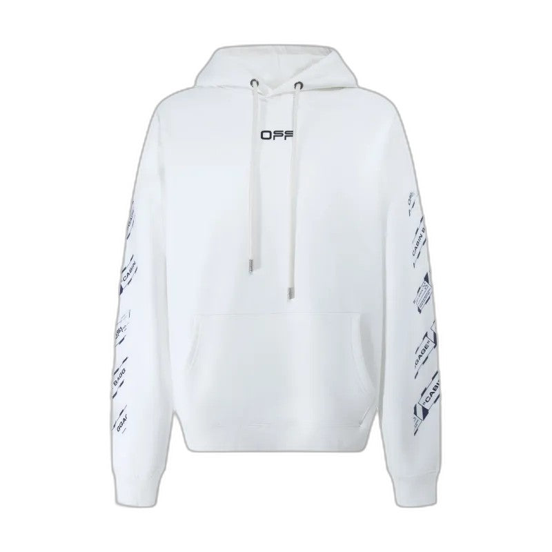 Off-White Airport Tape Slim Hoodie 'White'