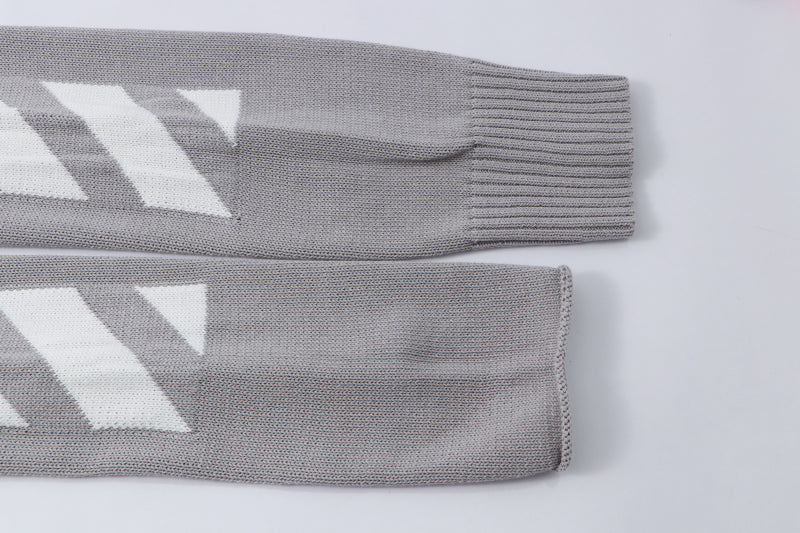 Off-WhiteSS21 Logo Pattern Round Neck Pullover Gray