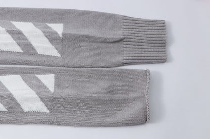 Off-WhiteSS21 Logo Pattern Round Neck Pullover Gray