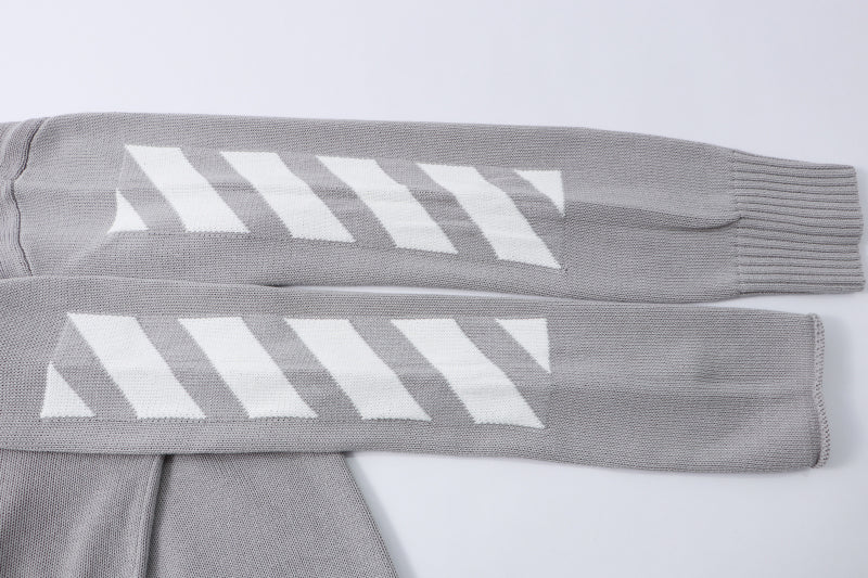 Off-WhiteSS21 Logo Pattern Round Neck Pullover Gray