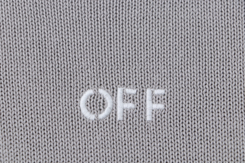 Off-WhiteSS21 Logo Pattern Round Neck Pullover Gray