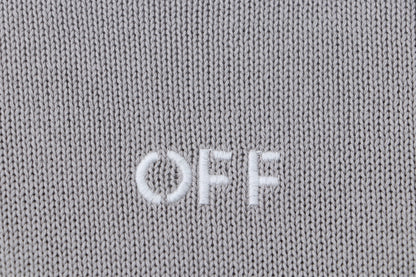 Off-WhiteSS21 Logo Pattern Round Neck Pullover Gray