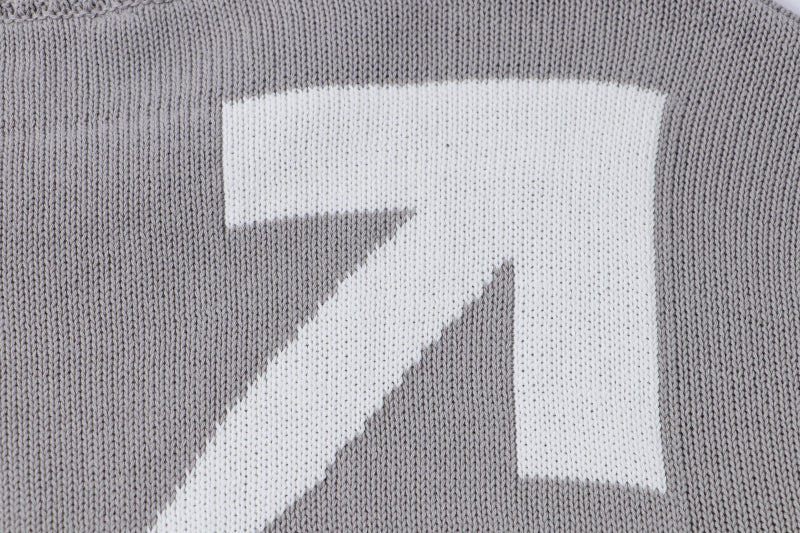 Off-WhiteSS21 Logo Pattern Round Neck Pullover Gray