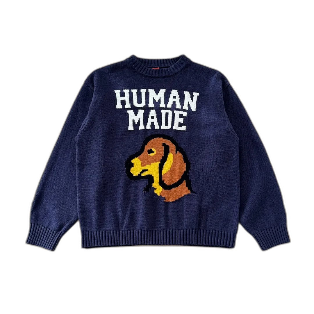 Human Made Dachs Knit Sweater Navy