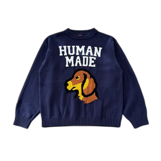 Human Made Dachs Knit Sweater Navy