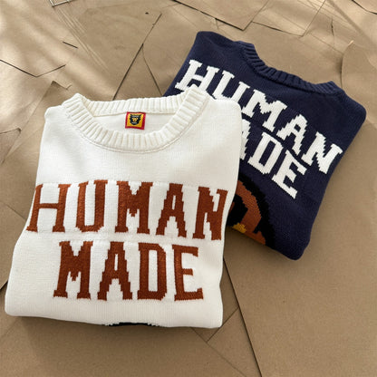 Human Made Dachs Knit Sweater Navy