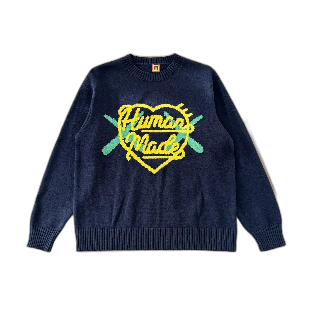 HUMAN MADE x KAWS Made Knit Sweater "Navy"