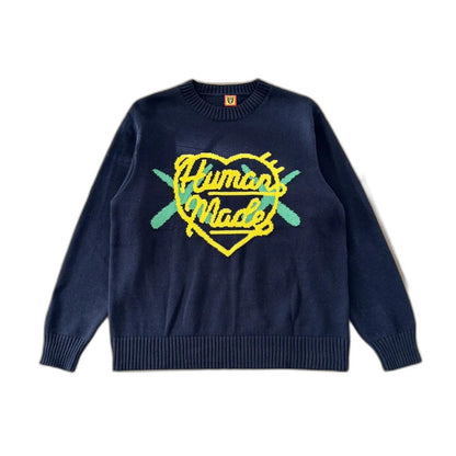 HUMAN MADE x KAWS Made Knit Sweater "Navy"