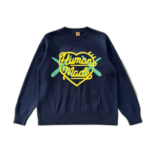 HUMAN MADE x KAWS Made Knit Sweater "Navy"