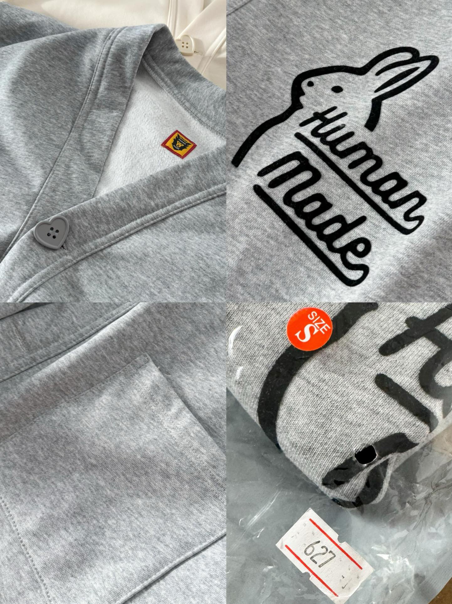 Human Made Sweatshirt Cardigan 'Grey'