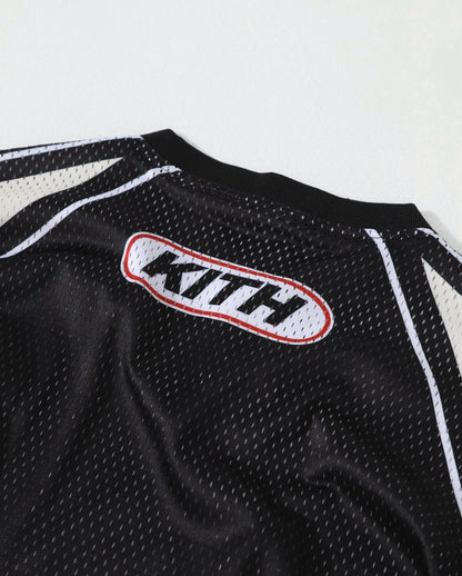Kith Moto Mesh Long Sleeve Donovan Tee - Black