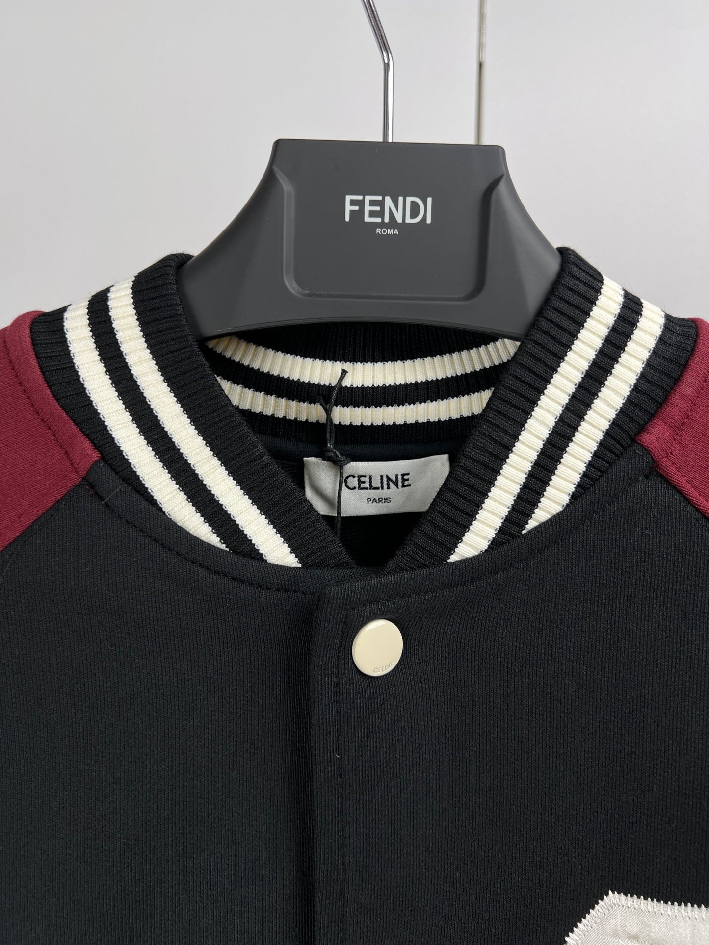 celine teddy jacket in cotton fleece