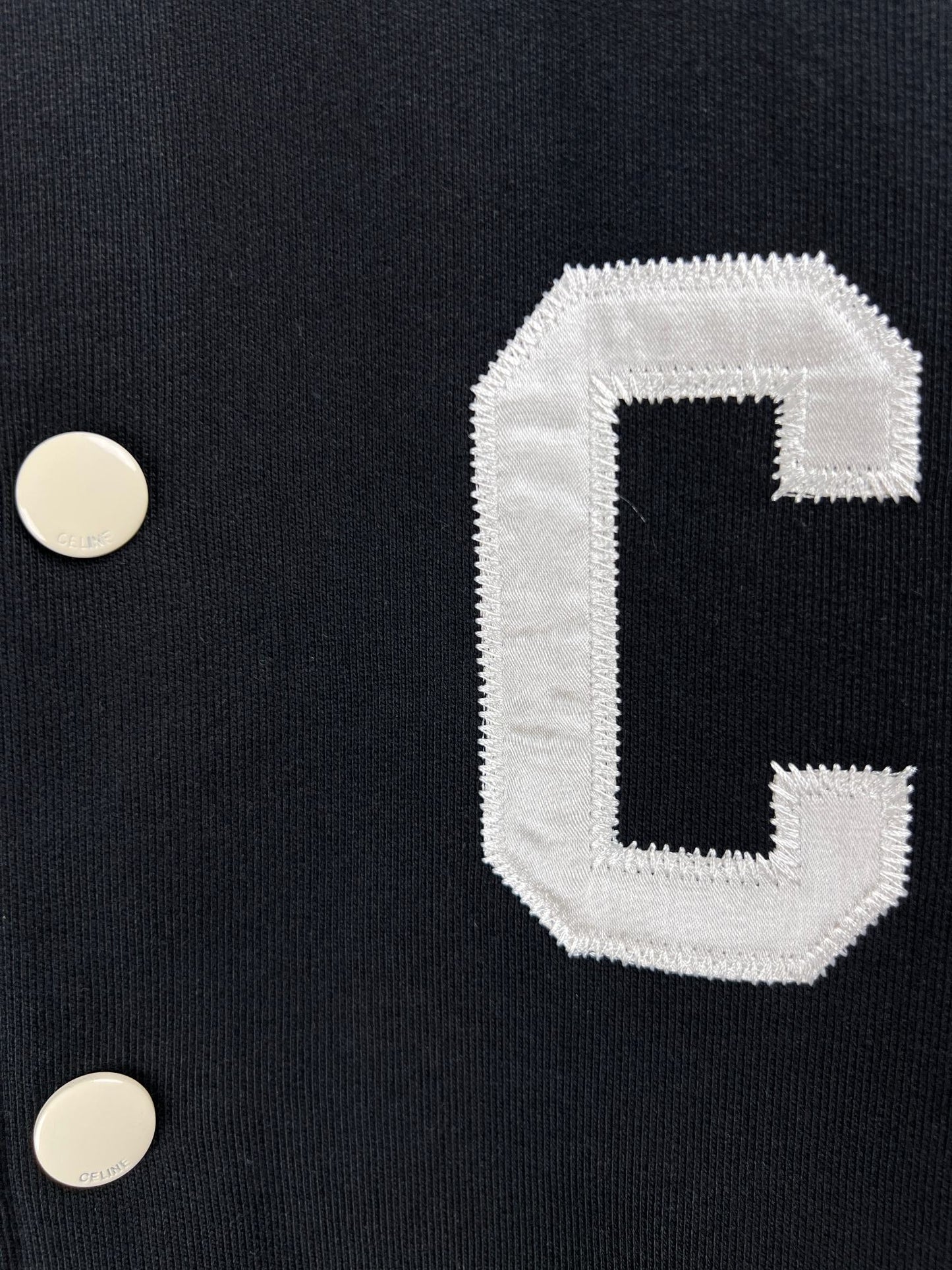 celine teddy jacket in cotton fleece