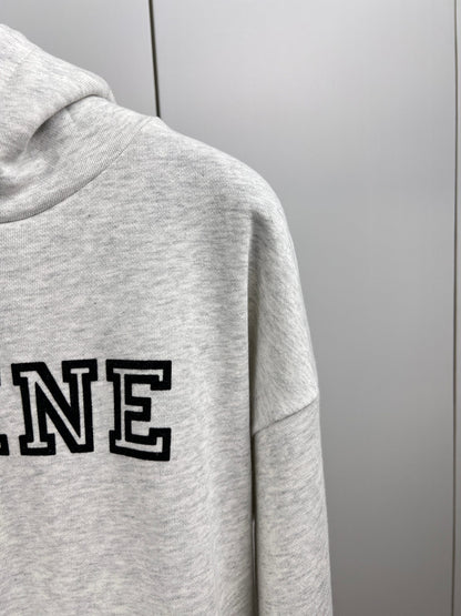 CELINE LOOSE HOODIE IN COTTON FLEECE