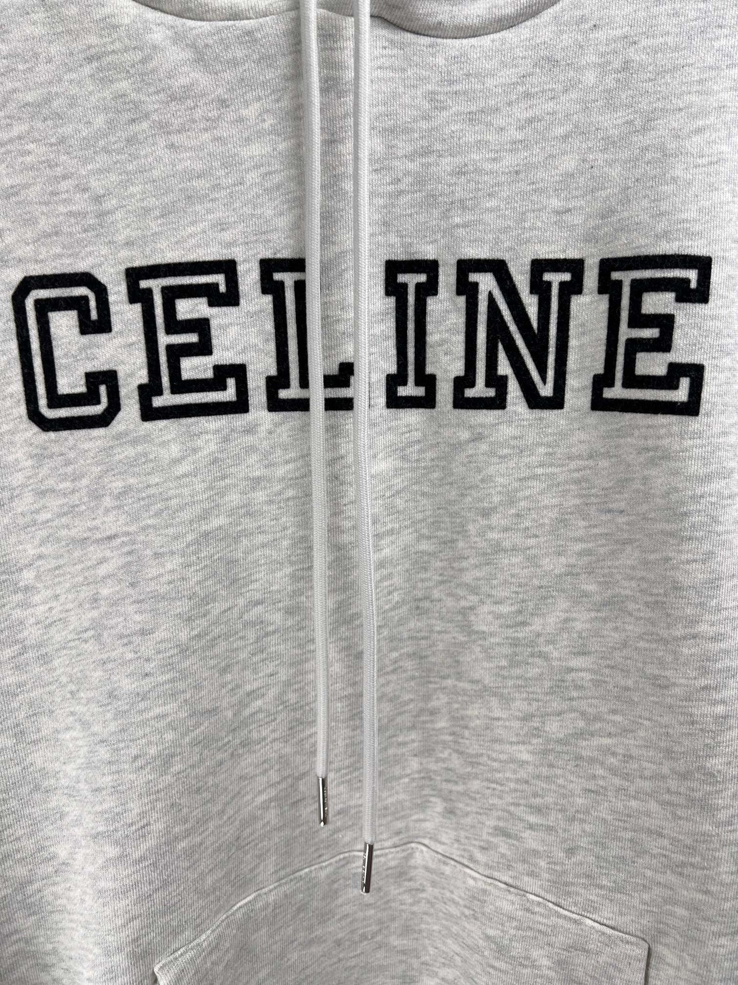 CELINE LOOSE HOODIE IN COTTON FLEECE