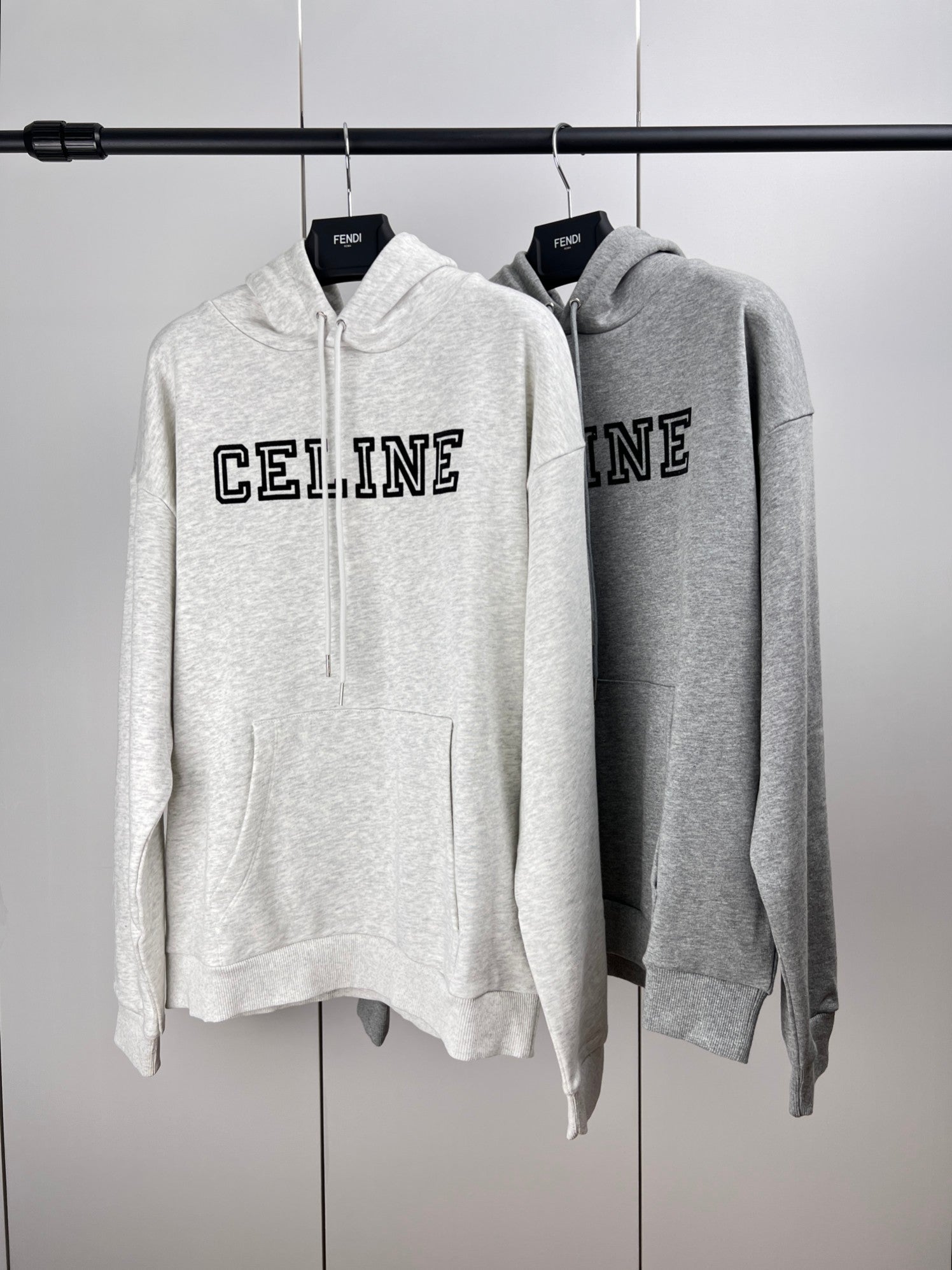 CELINE LOOSE HOODIE IN COTTON FLEECE