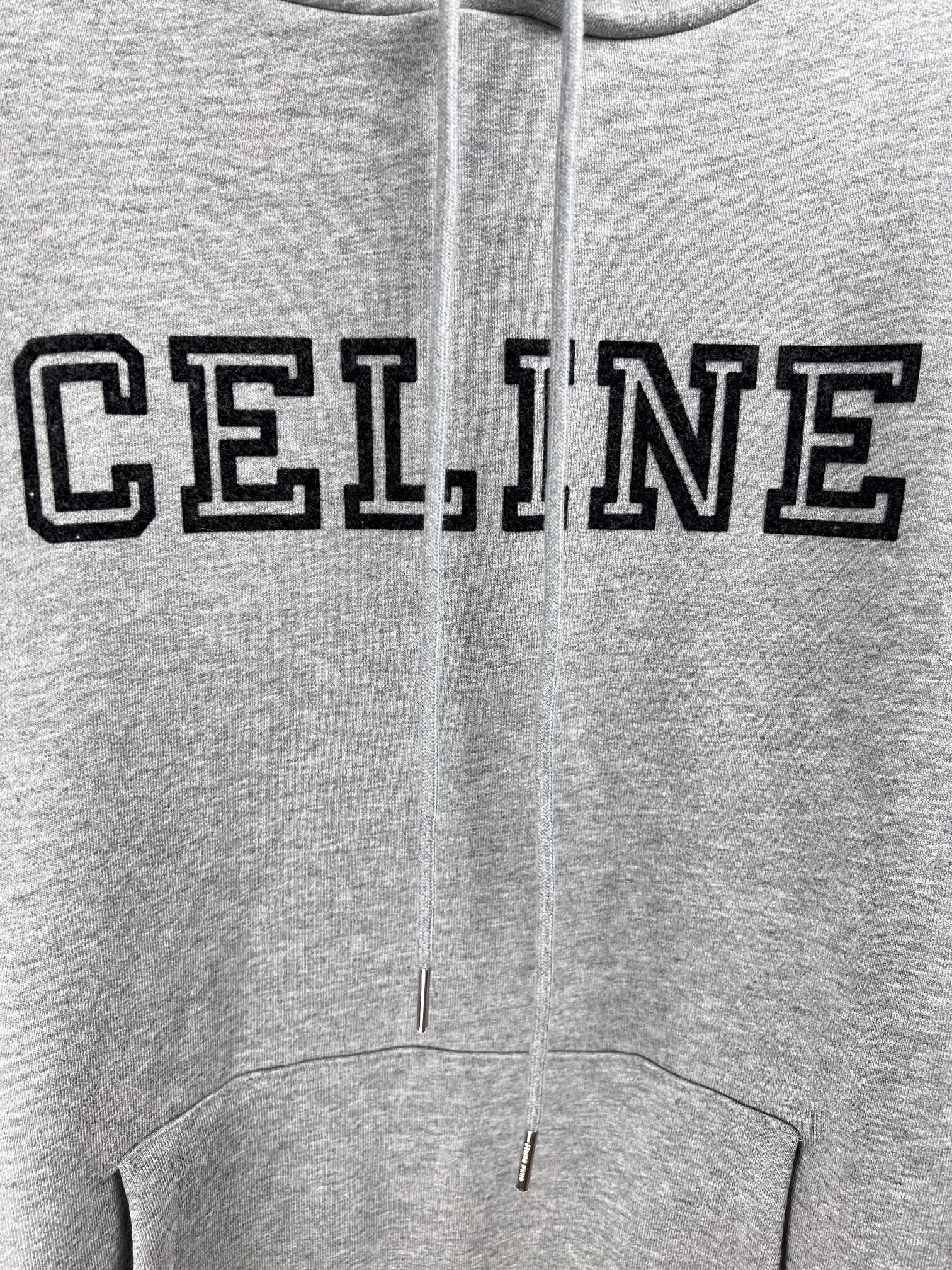 CELINE LOOSE HOODIE IN COTTON FLEECE