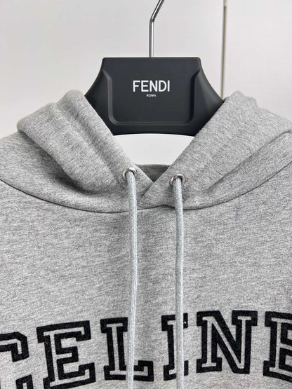 CELINE LOOSE HOODIE IN COTTON FLEECE