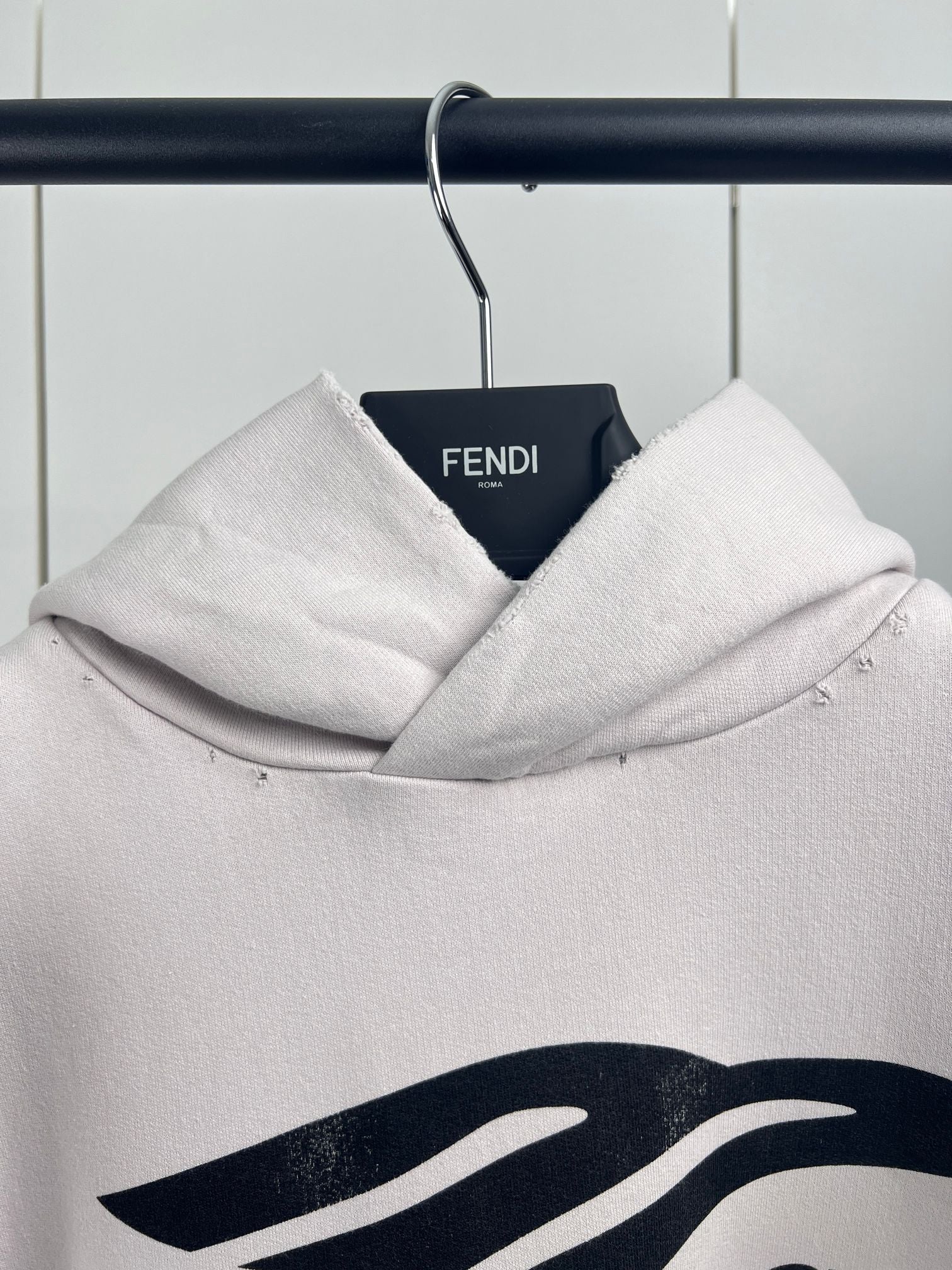 BALENCIAGA Men's 3B Liquified Hoodie Large Fit "Black/Gray"