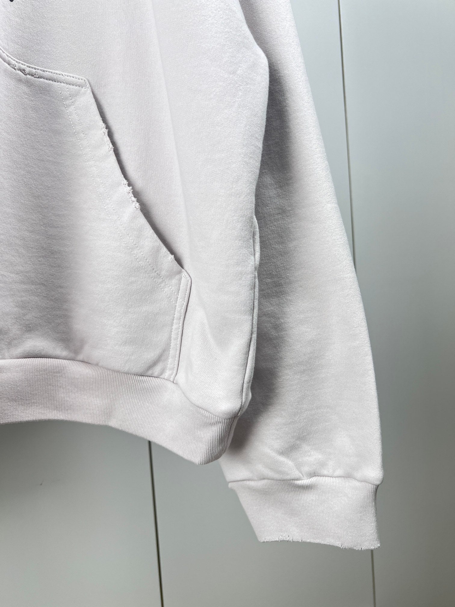 BALENCIAGA Men's 3B Liquified Hoodie Large Fit "Black/Gray"
