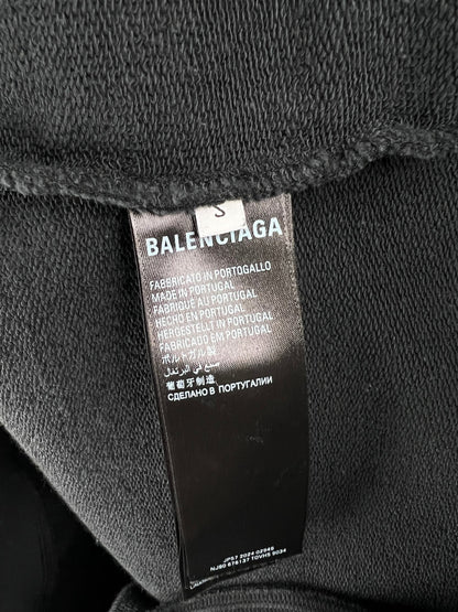 BALENCIAGA Men's 3B Liquified Hoodie Large Fit "Black/Gray"