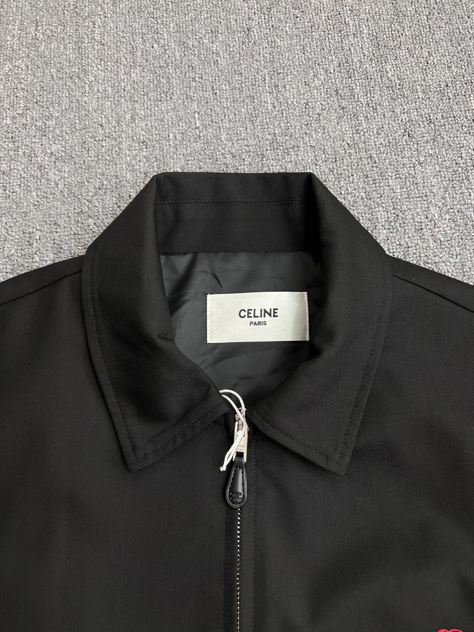 CELINE Blouson in Cotton and Wool Gabardine