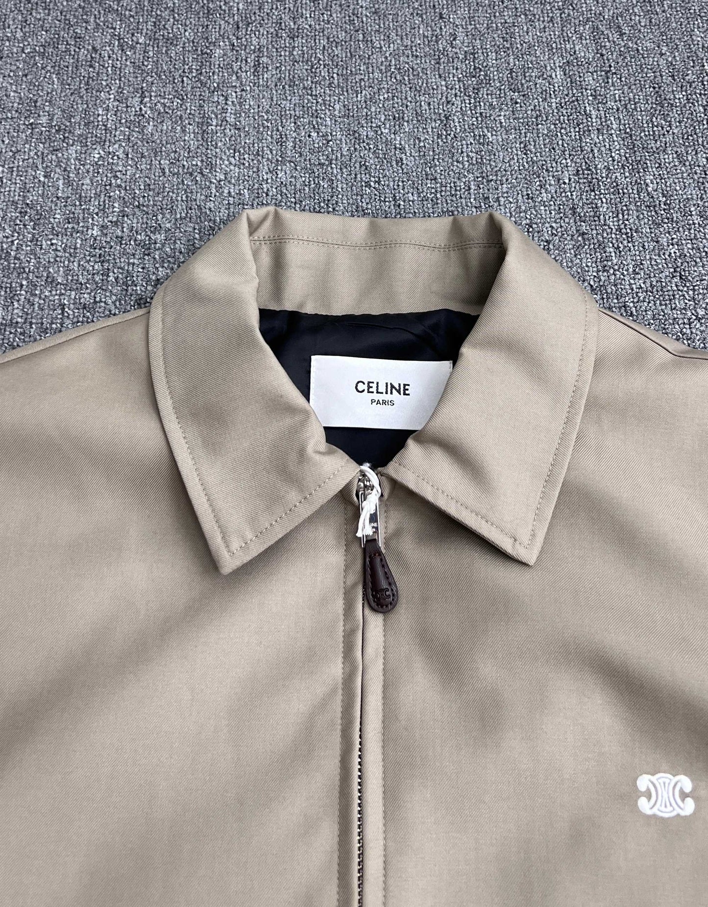 CELINE Blouson in Cotton and Wool Gabardine
