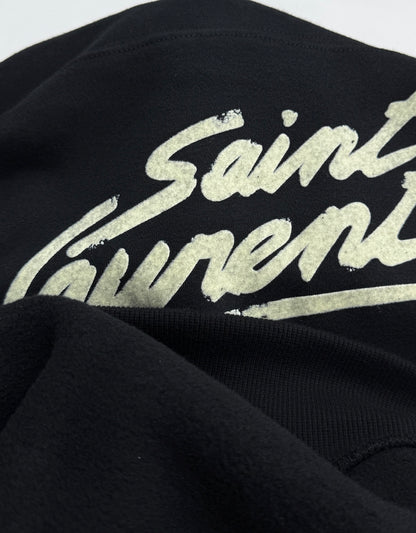 Saint Laurent 50s Signature Hoodie Black Men's