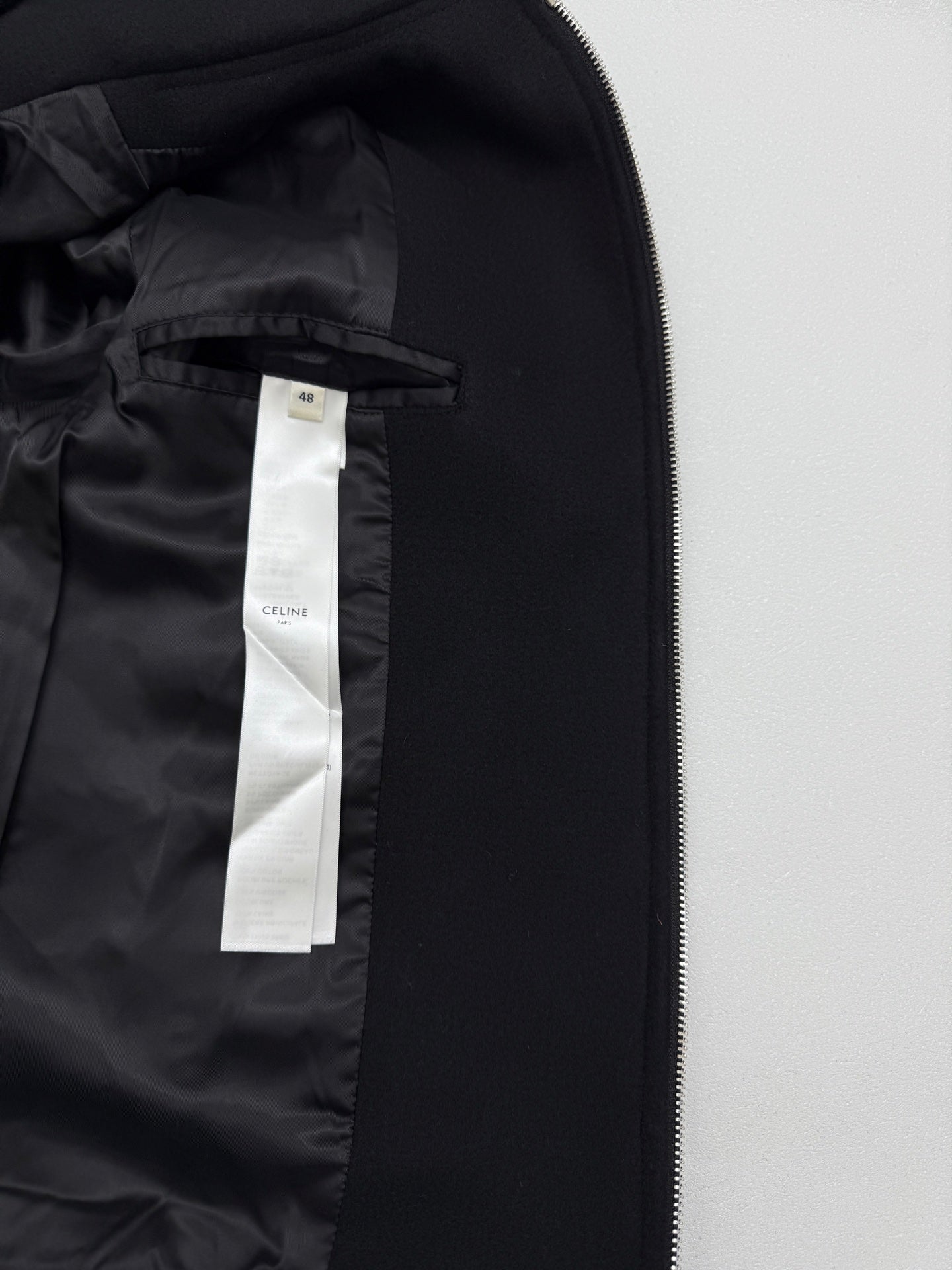 CELINE teddy jacket in double-faced wool