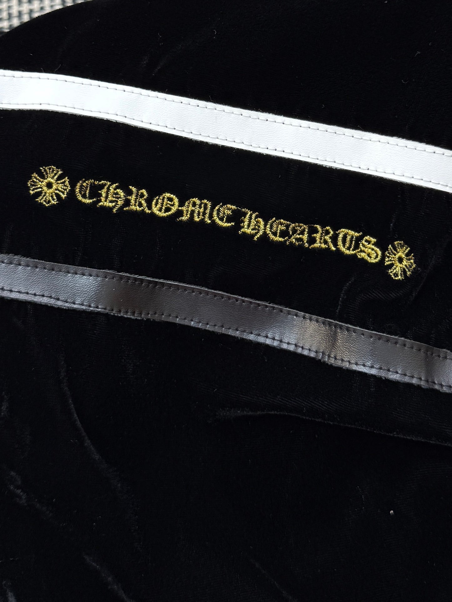Chrome Hearts Logo-Embroidered Velour Zip-Up Track Jacket