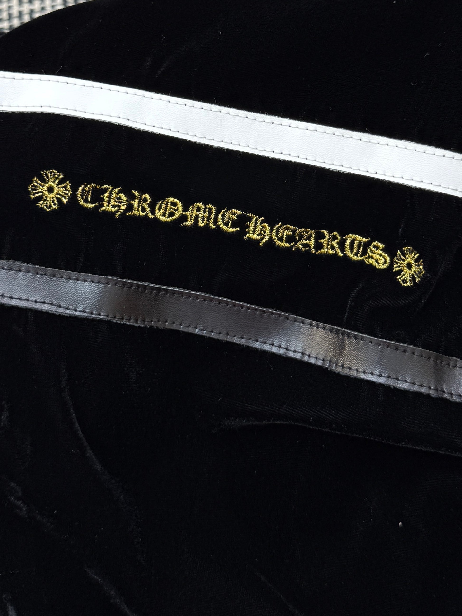 Chrome Hearts Logo-Embroidered Velour Zip-Up Track Jacket