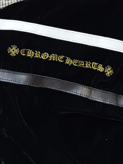 Chrome Hearts Logo-Embroidered Velour Zip-Up Track Jacket