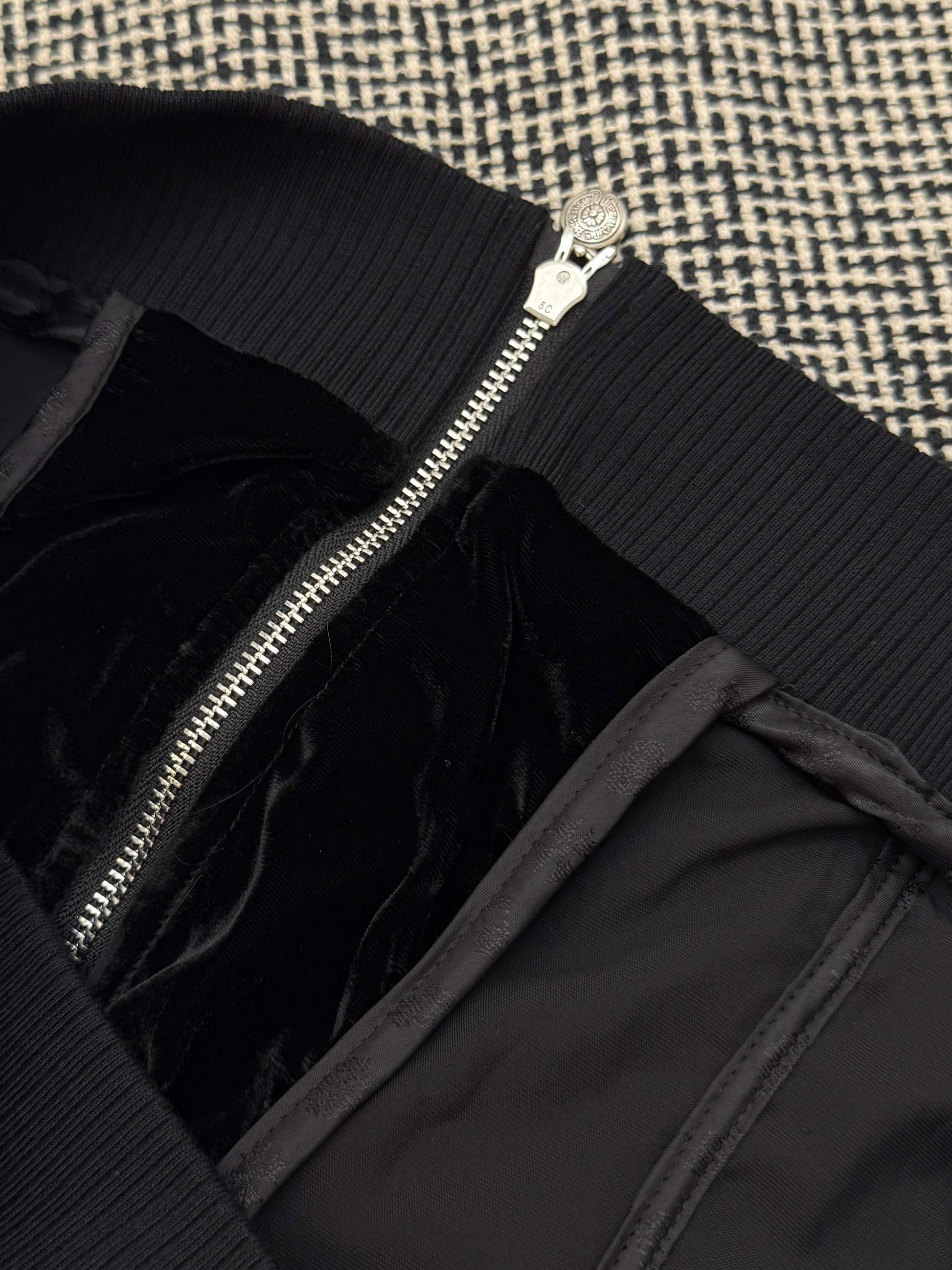 Chrome Hearts Logo-Embroidered Velour Zip-Up Track Jacket