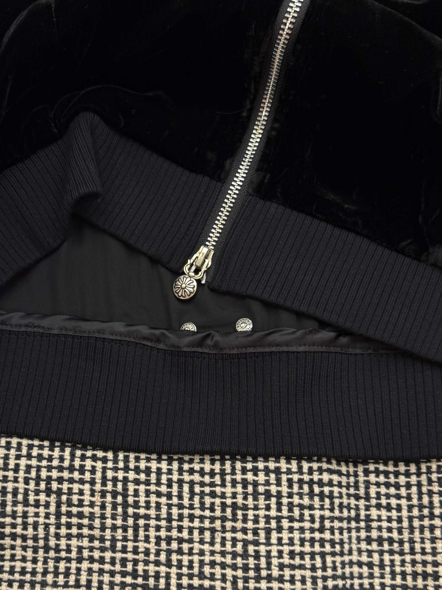 Chrome Hearts Logo-Embroidered Velour Zip-Up Track Jacket