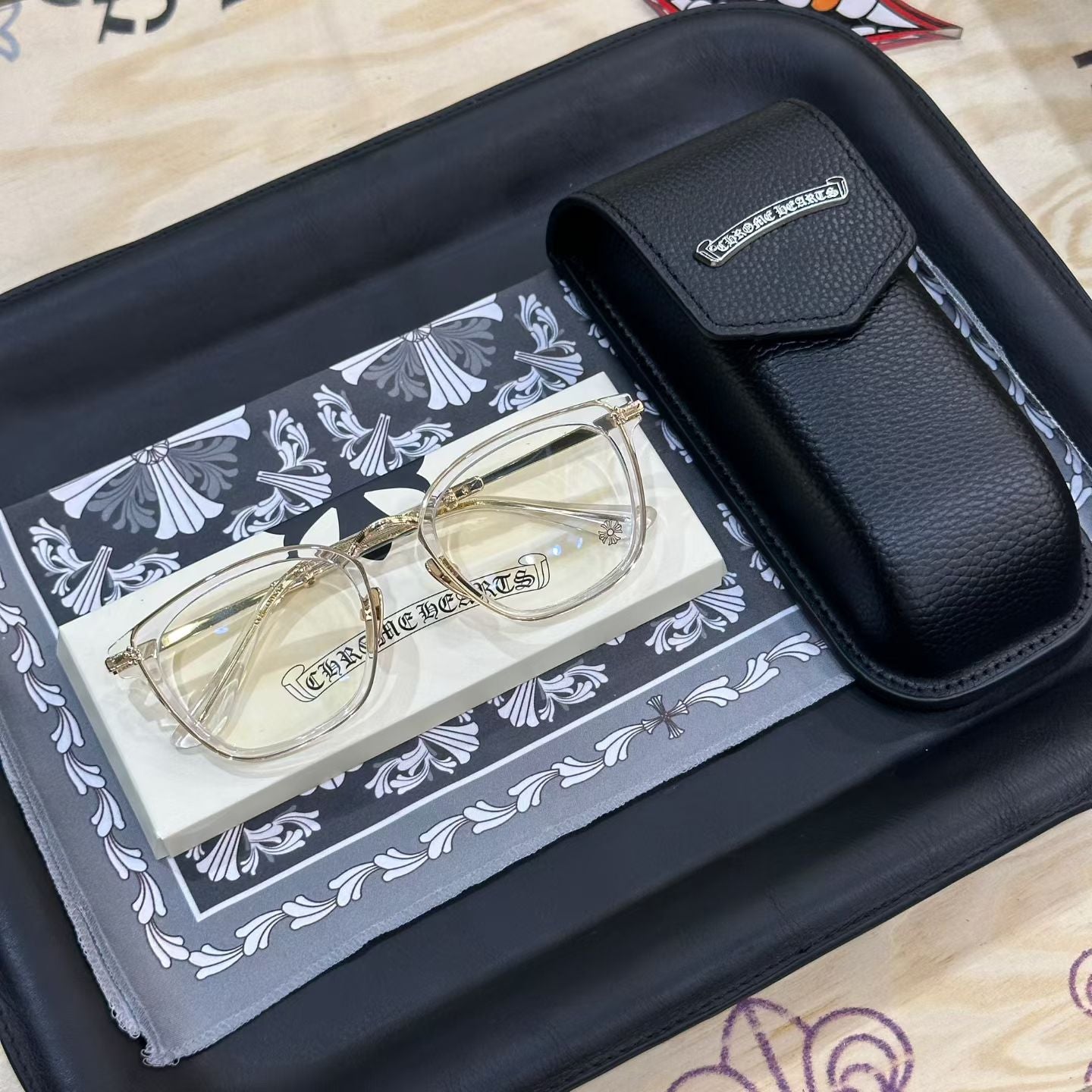 CHROME HEARTS STRAPADICTOME GLASSES