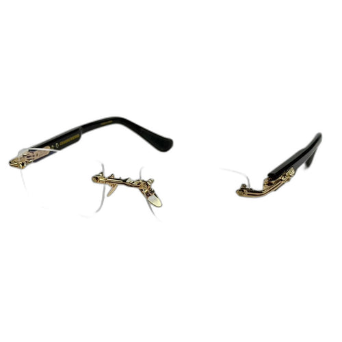 Chrome Hearts DEEP II Eyeglasses Floral Cross Glasses GP-BK-P