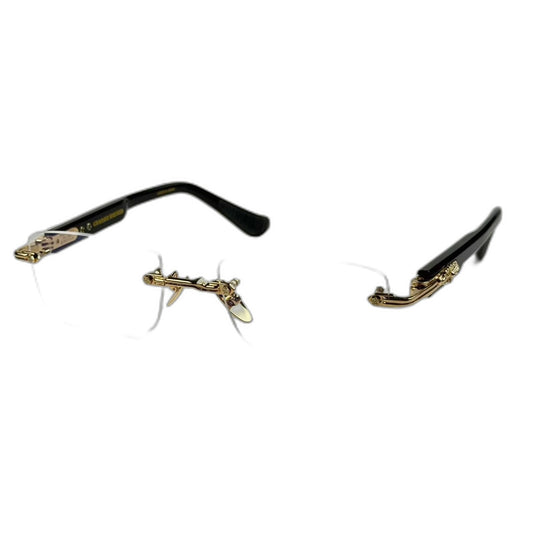 Chrome Hearts DEEP II Eyeglasses Floral Cross Glasses GP-BK-P