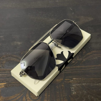 Chrome Hearts Floral Cross Plus Square Sunglasses