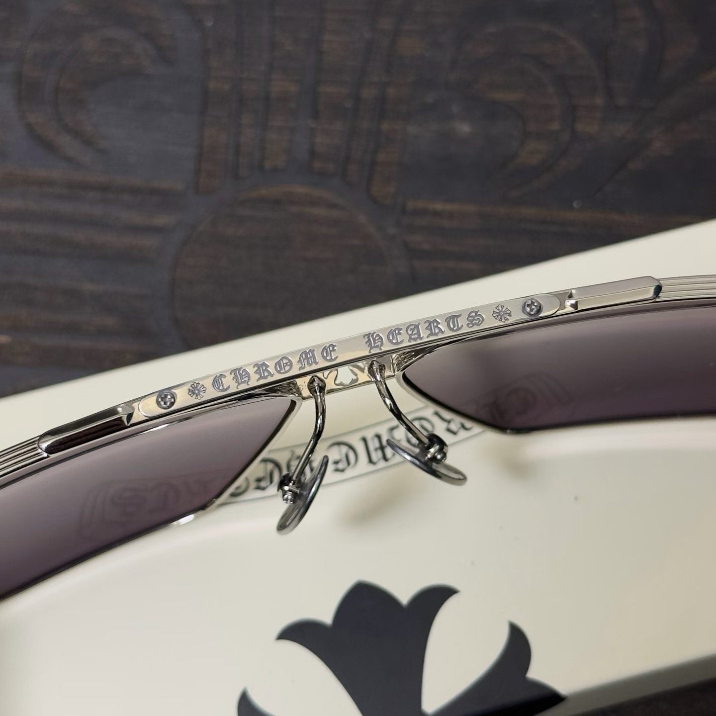 Chrome Hearts Floral Cross Plus Square Sunglasses