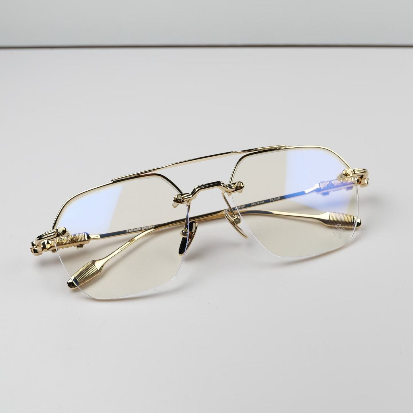 CHROME HEARTS Filigree Cross Square Glasses