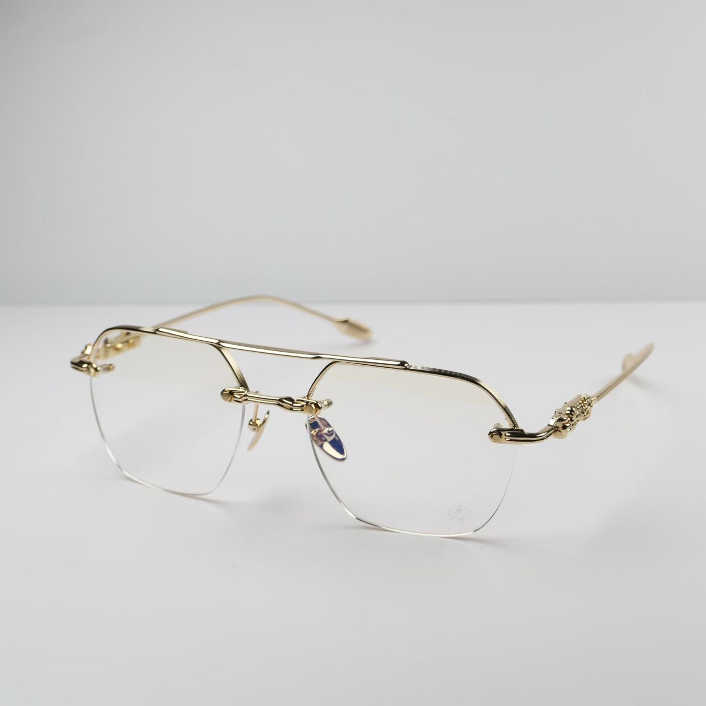 CHROME HEARTS Filigree Cross Square Glasses
