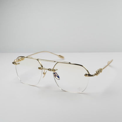 CHROME HEARTS Filigree Cross Square Glasses