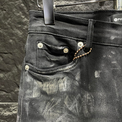 PURPLE BRAND Hickory Overdye Skinny Jeans 'Antracite'